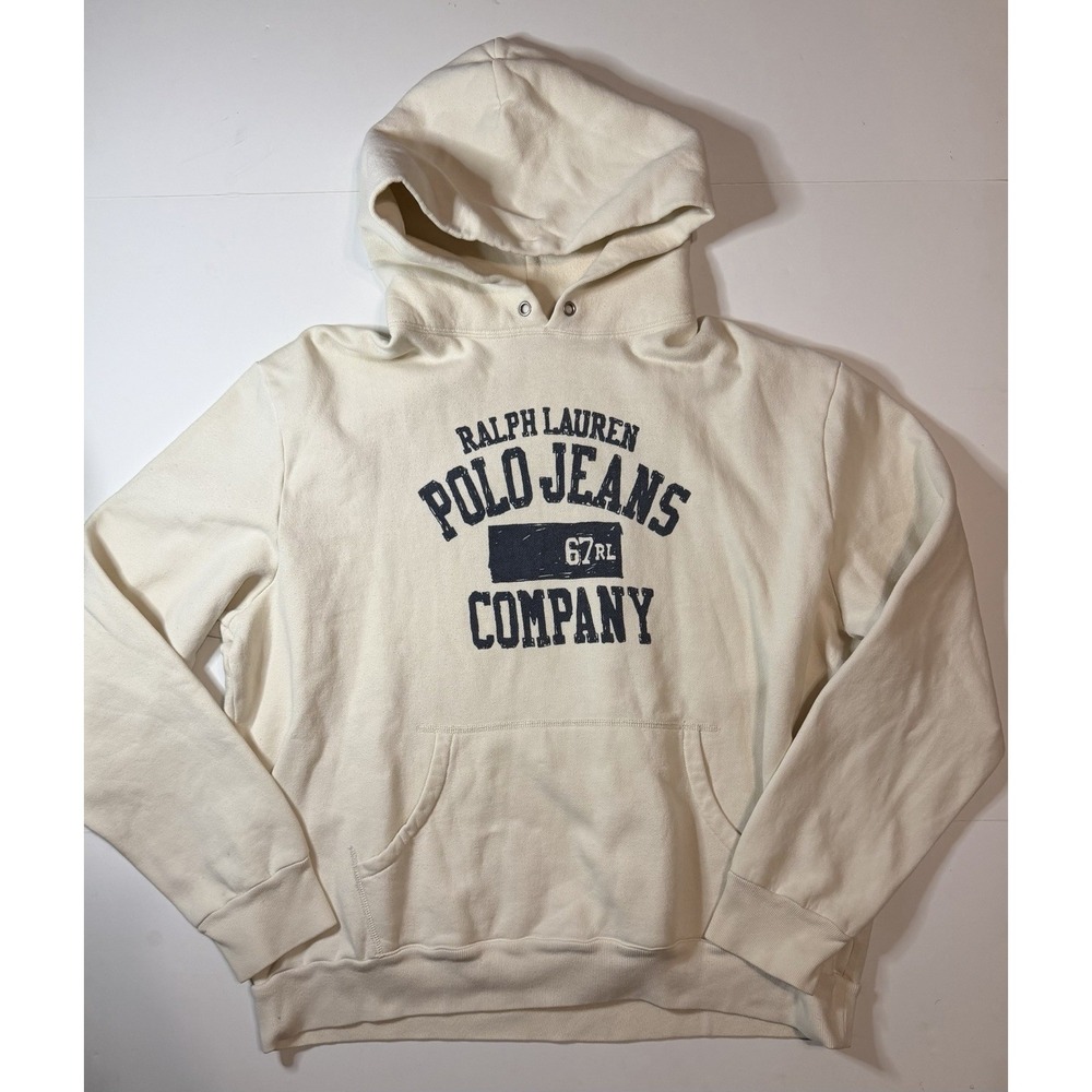 Vintage Y2K Ralph Lauren Spellout Pullover Hoodie Men's 2XL Polo Jeans Co.